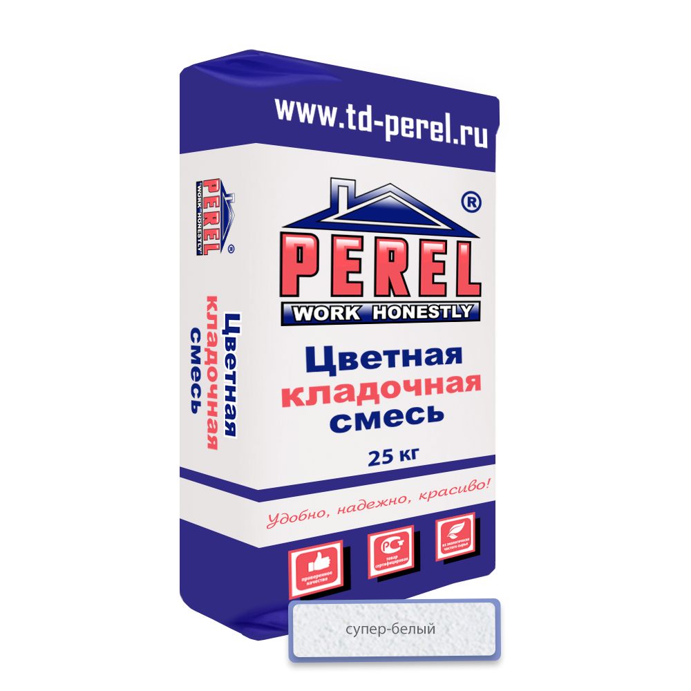 Супер-белая кладочная смесь Perel SL 0001 50 кг